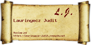 Laurinyecz Judit névjegykártya